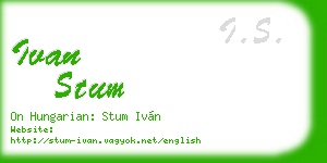 ivan stum business card
